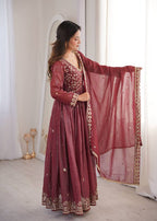 Chiku Sequence Embroidery Kurta Set