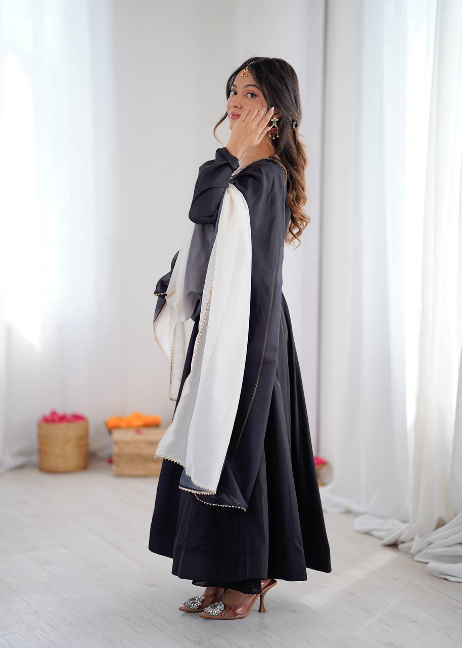 Aditi Heavy French Black Suit Set