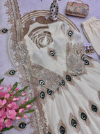 Morpich Fandy Silk Embroidery Anarkali