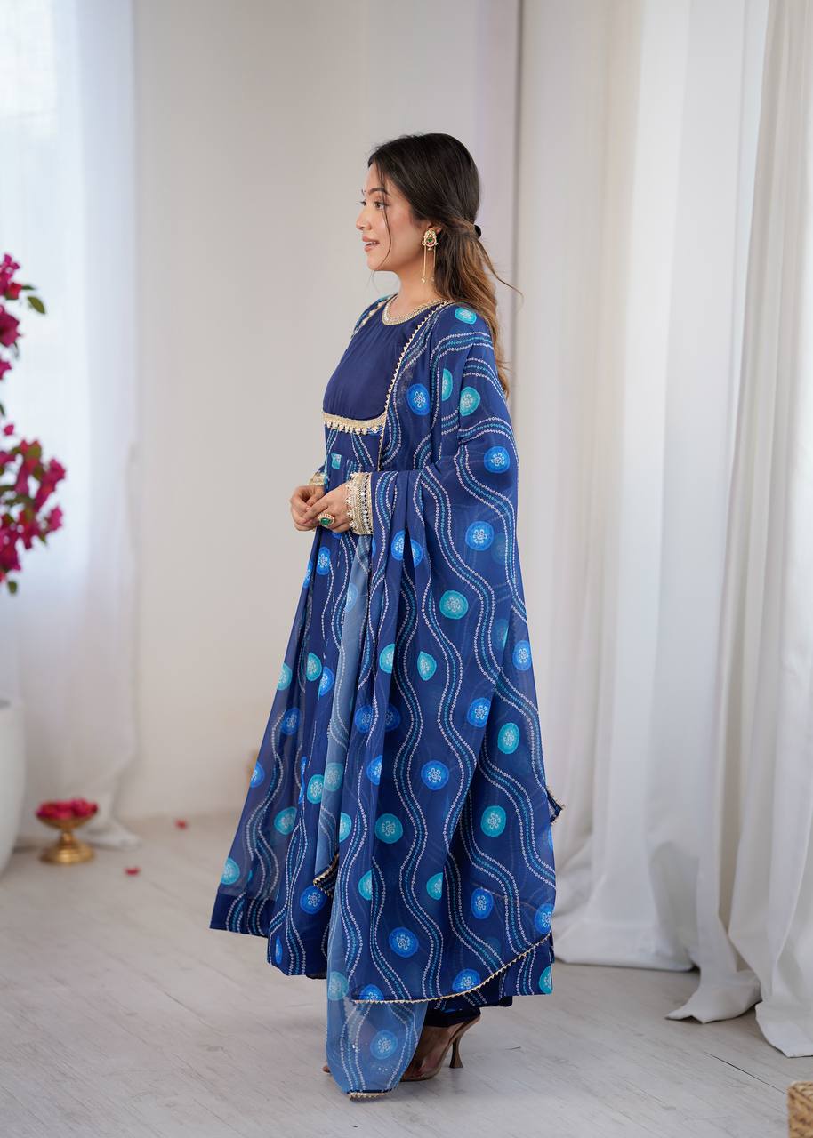 Morni Georgette Print Kurta Set