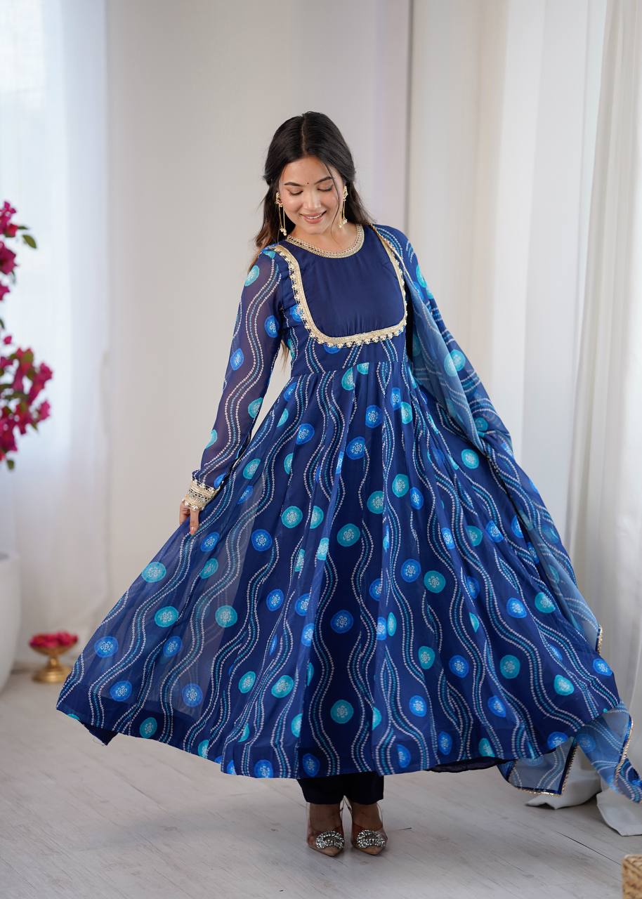 Morni Georgette Print Kurta Set