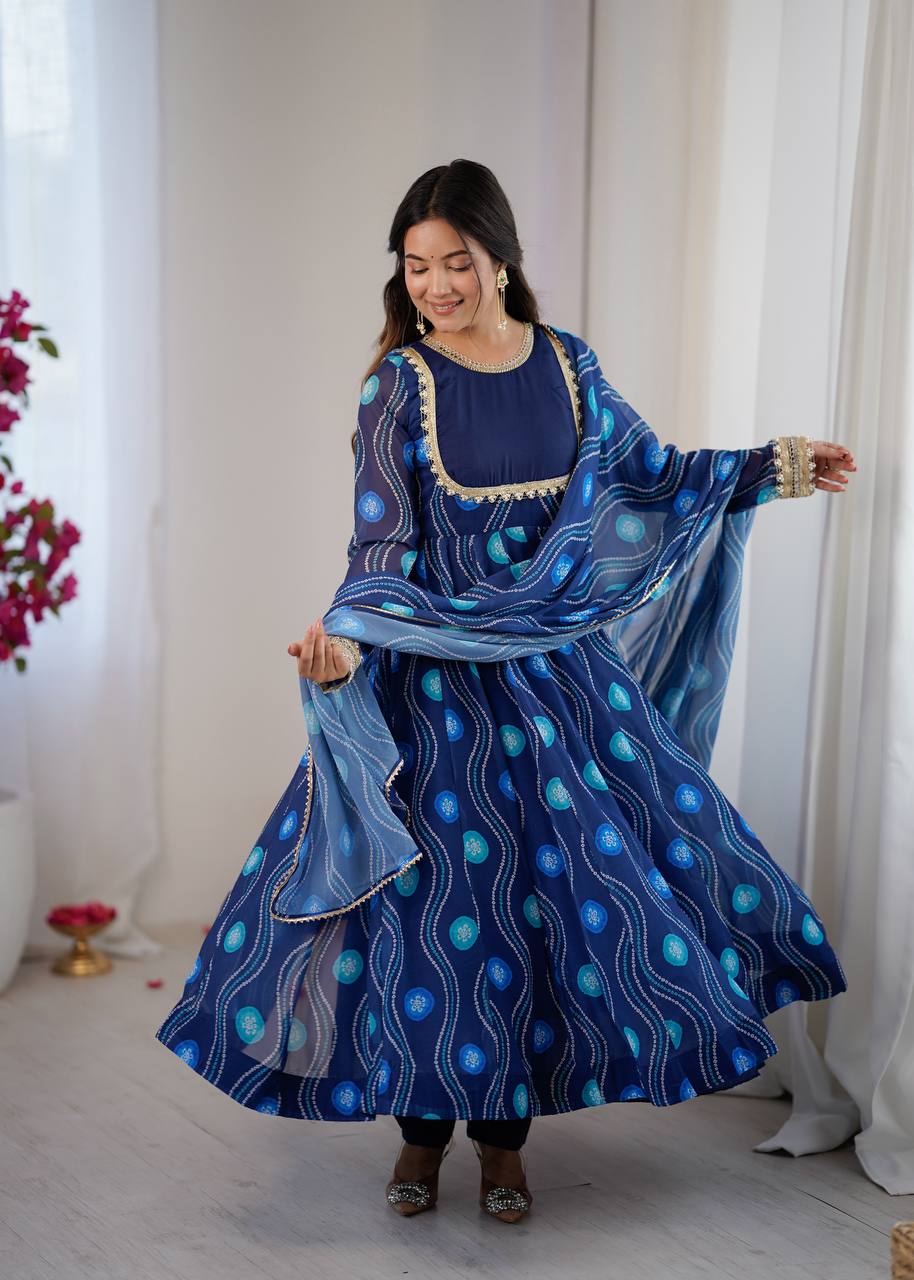 Morni Georgette Print Kurta Set