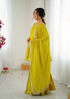 Yellow Mal Chanderi Sharara Set