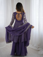 Violent Crunchy Silk Sharara Set