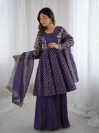 Violent Crunchy Silk Sharara Set