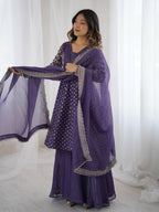 Violent Crunchy Silk Sharara Set