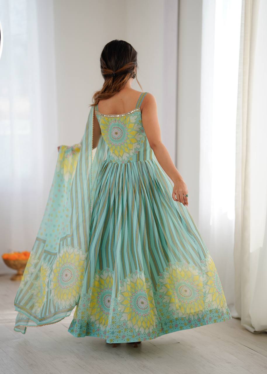 Sunflower Georgette Kurta Set