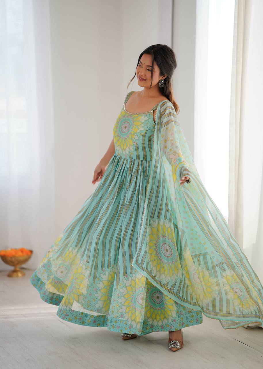 Sunflower Georgette Kurta Set