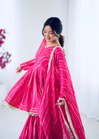 Pink Mal Chanderi Sharara Set