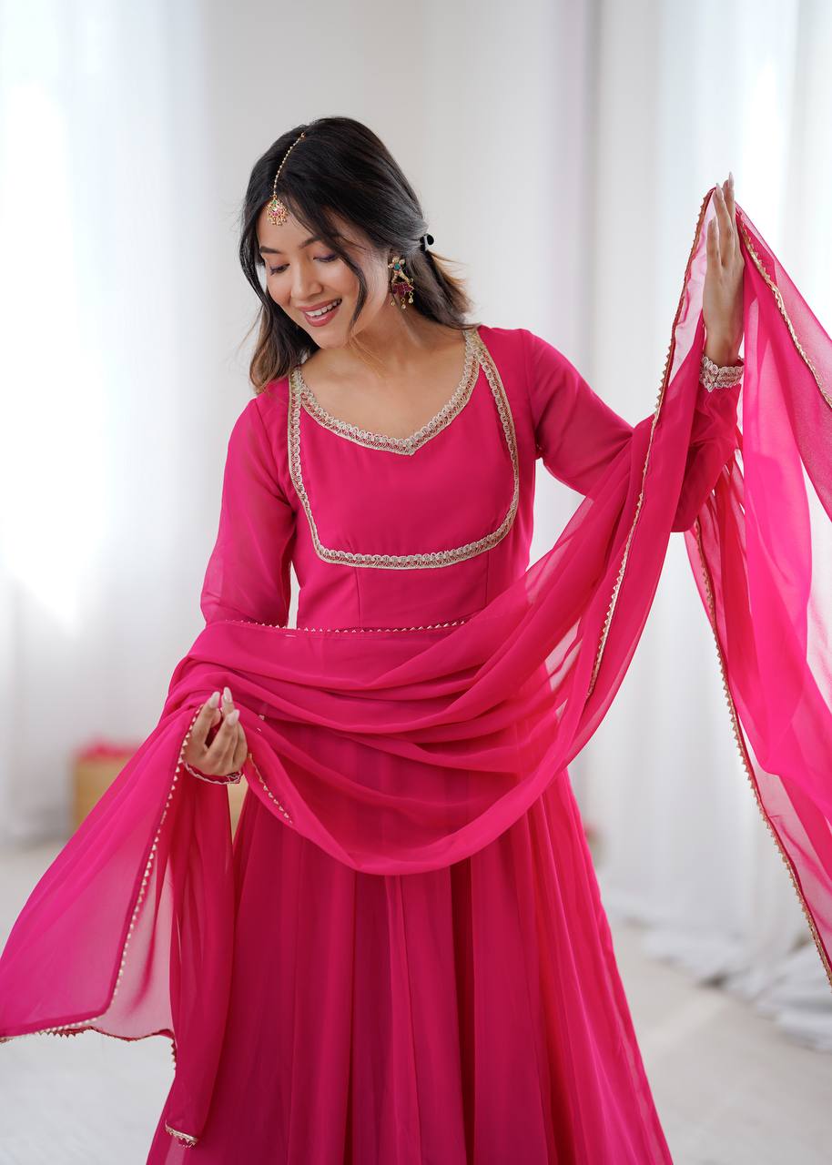 Pink Cherry Kurta Set