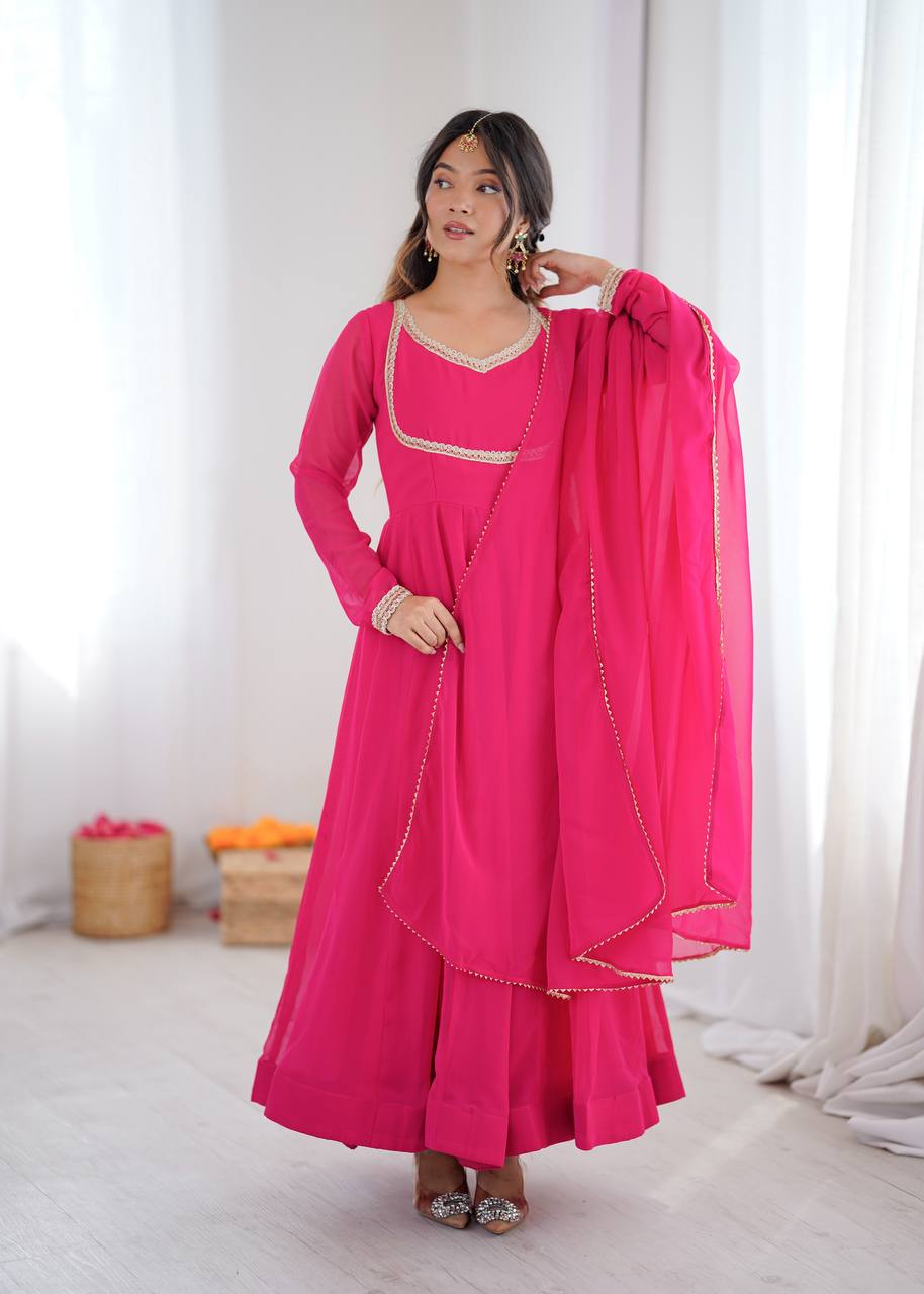 Pink Cherry Kurta Set