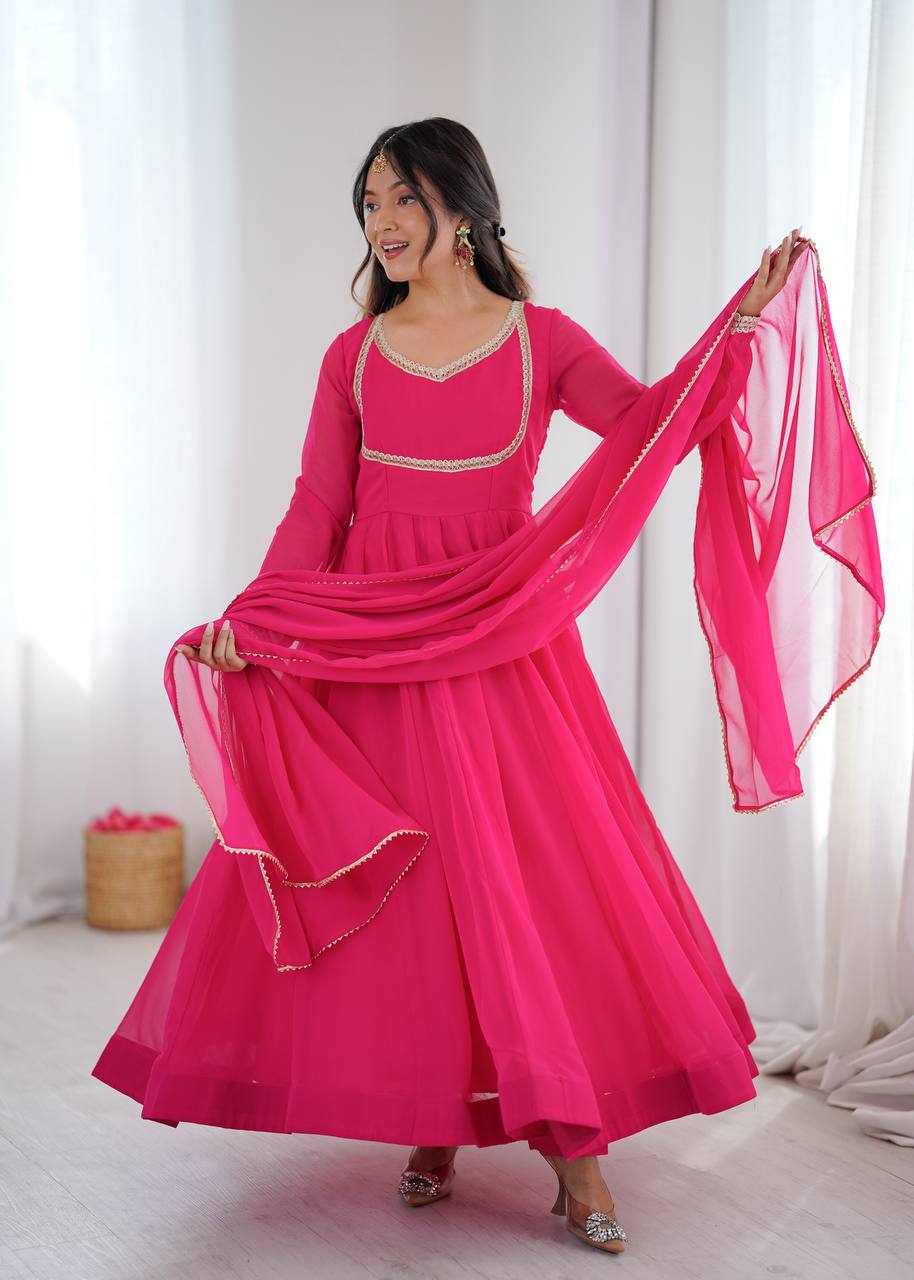 Pink Cherry Kurta Set