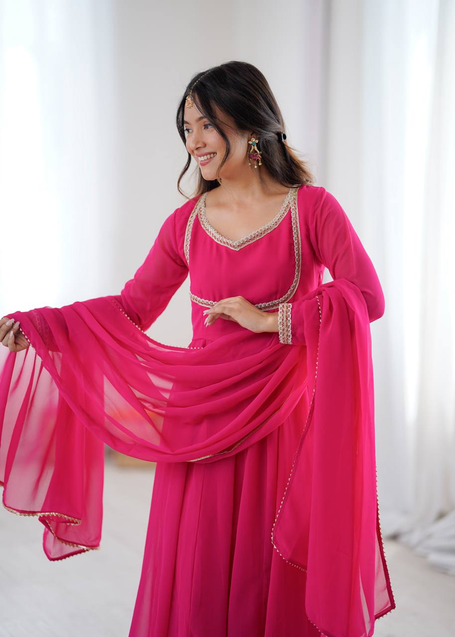 Pink Cherry Kurta Set