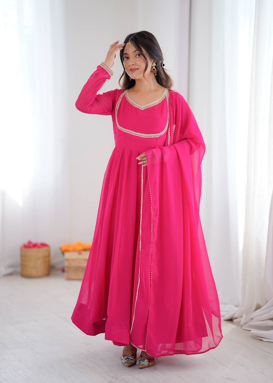 Pink Cherry Kurta Set