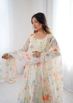 White Organza Lily Kurta Set