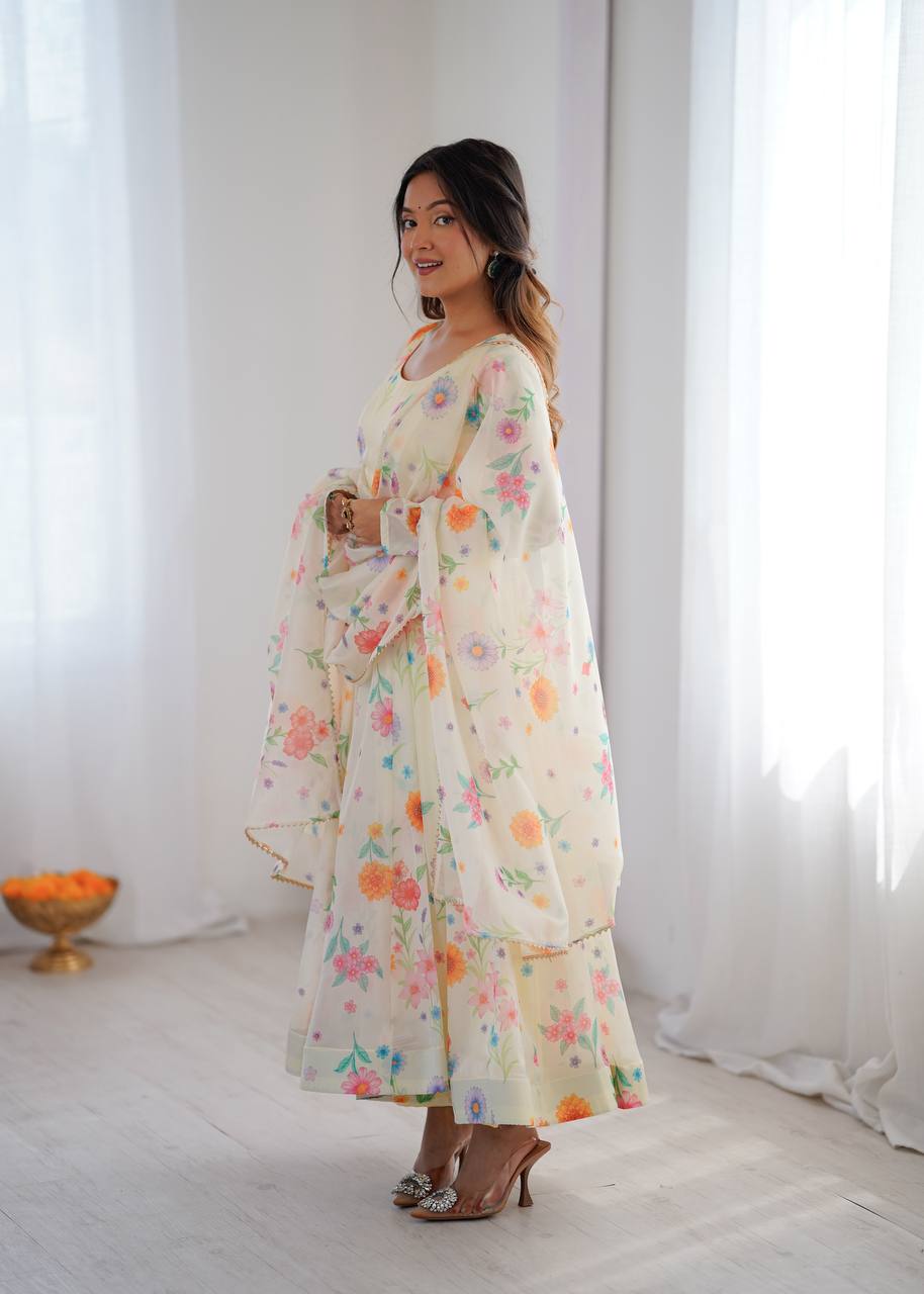 White Organza Lily Kurta Set