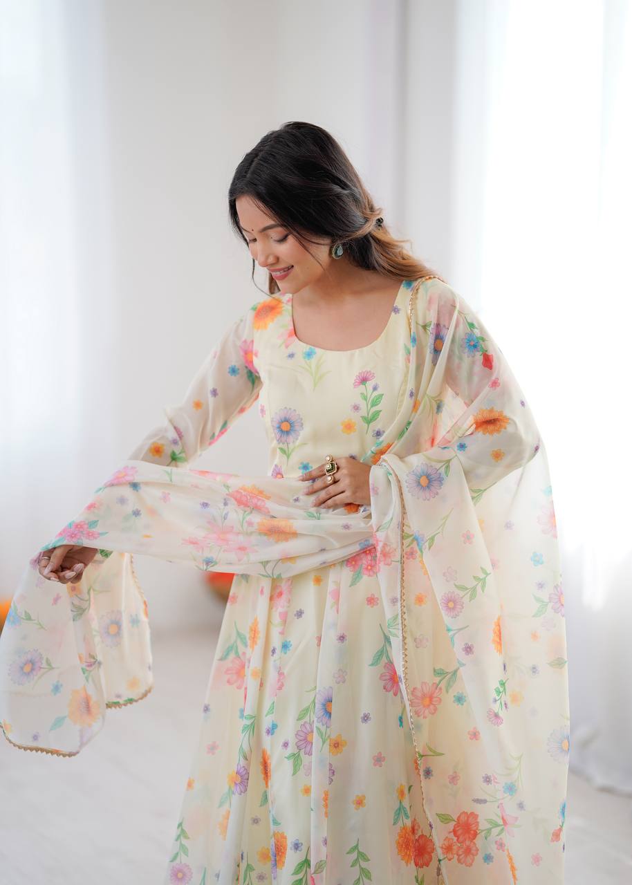 White Organza Lily Kurta Set