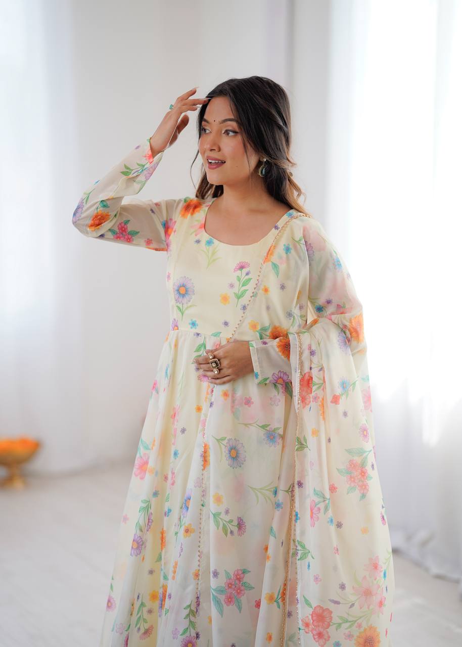 White Organza Lily Kurta Set