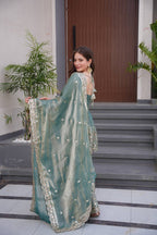 Chandra  Fendy Satin Silk Embroidery Sharara Suit