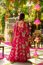 Pink Fox Georgette Sharara Set