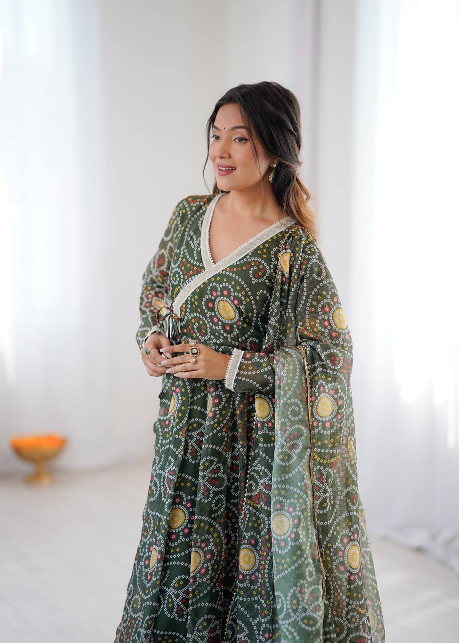 Green Georgette Kurta Set