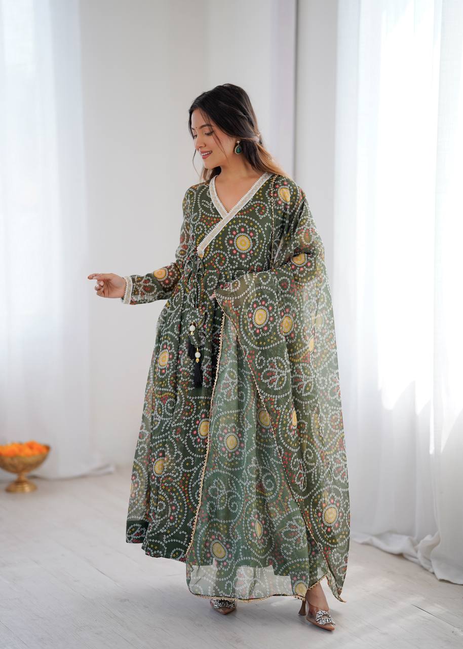 Green Georgette Kurta Set