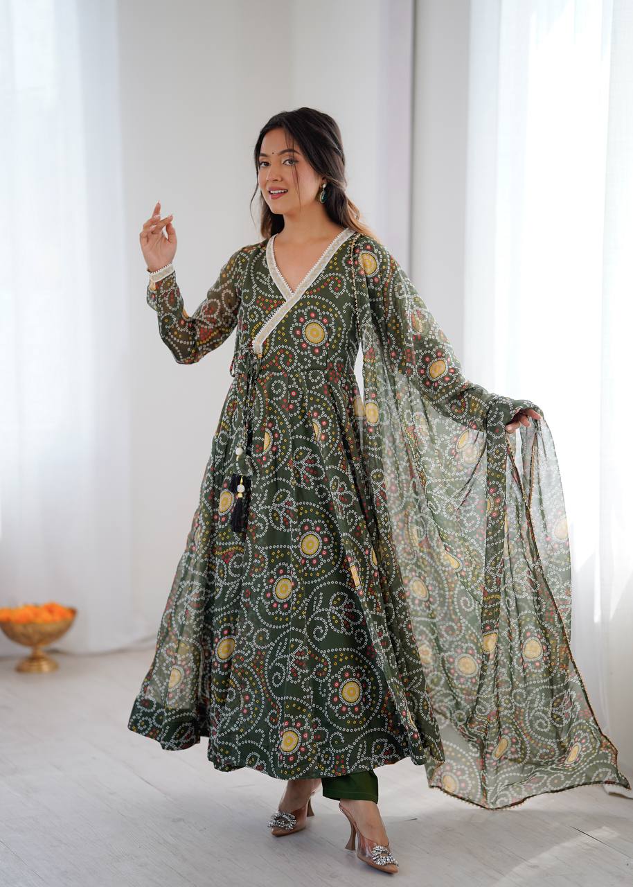 Green Georgette Kurta Set