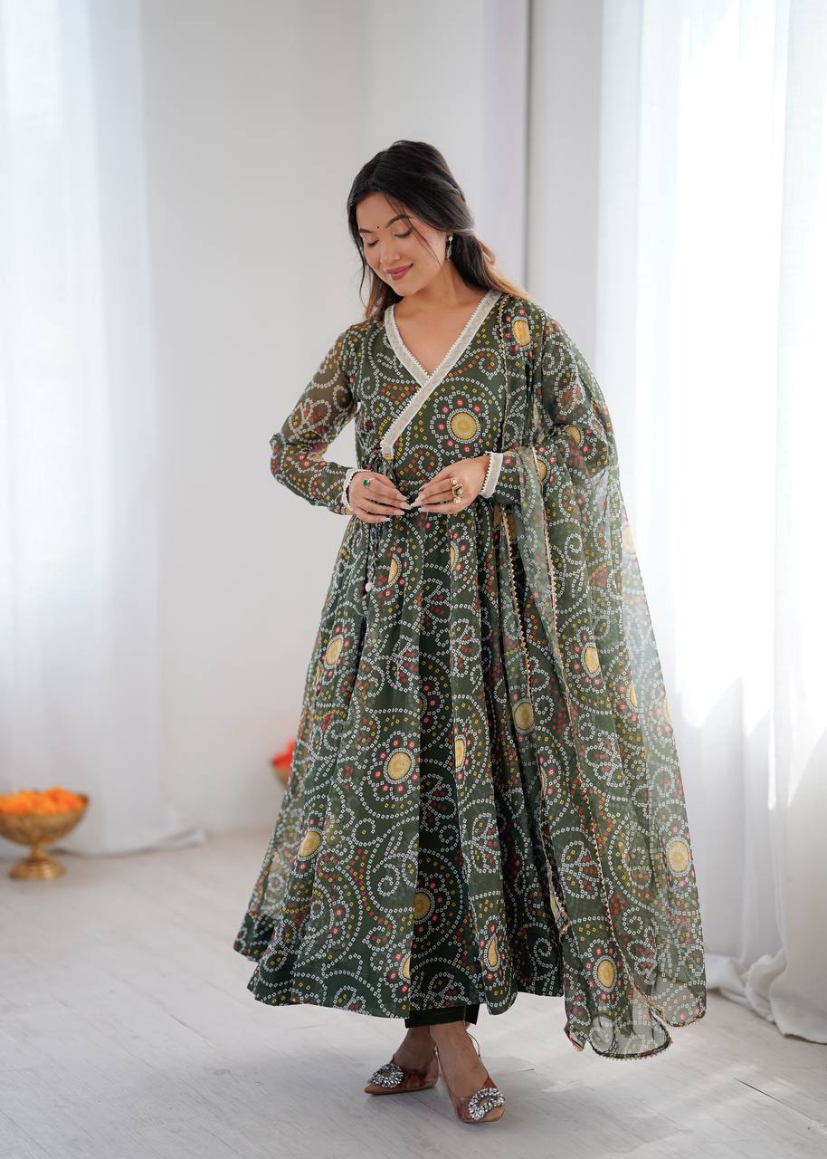 Green Georgette Kurta Set