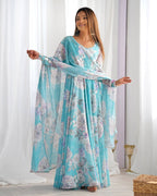 Sky Georgette Kurta Set