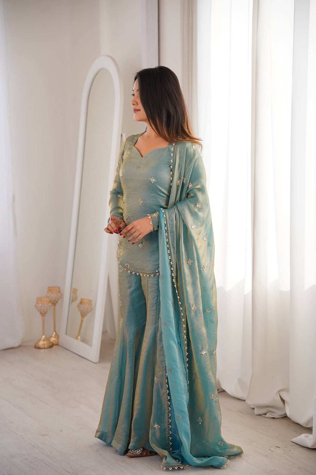 Suhani Fendy Silk Sharara Set