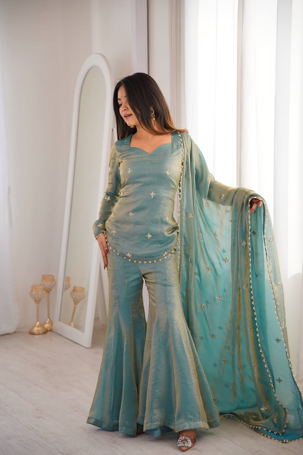 Suhani Fendy Silk Sharara Set