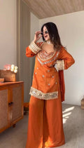 Fanta Real Mirror Work Sharara Set
