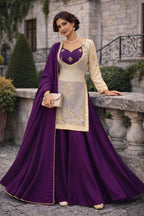 Aadhya Embroidery Silk Sharara Set
