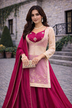 Aadhya Embroidery Silk Sharara Set