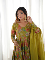Mahendi romansilk chanderi Sharara Set