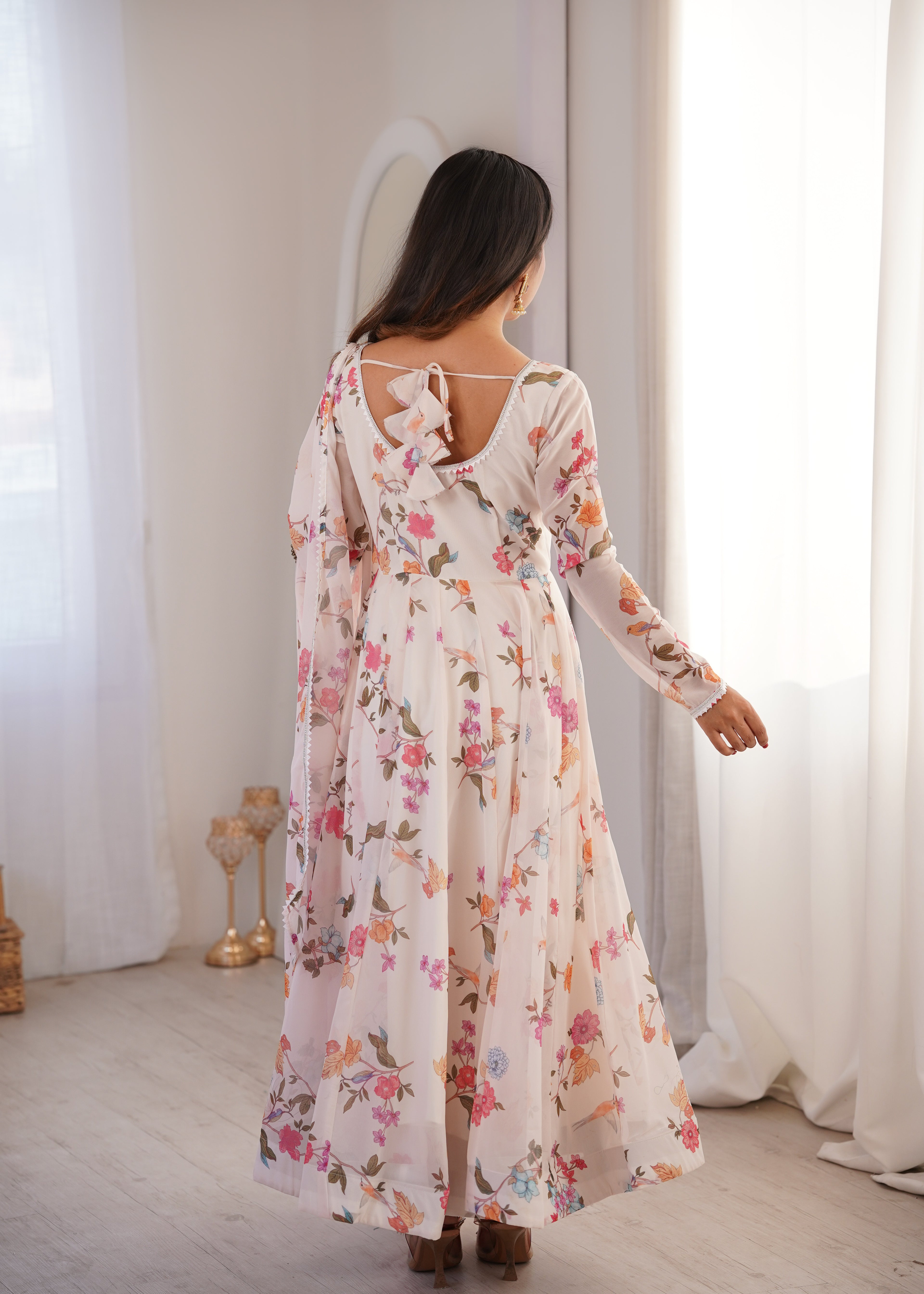 Coffee Georgette Kurta Set