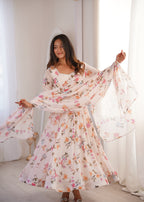 Coffee Georgette Kurta Set