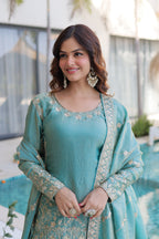 Rama Fendi Crush Embroidered Sharara Set