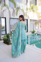 Rama Fendi Crush Embroidered Sharara Set