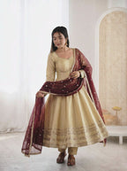 Cream Cosmos Gold Kurta Set