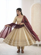 Cream Cosmos Gold Kurta Set