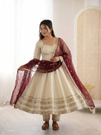 Cream Cosmos Gold Kurta Set