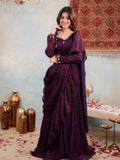 Party Wear Lahenga Saree Ready To Wear