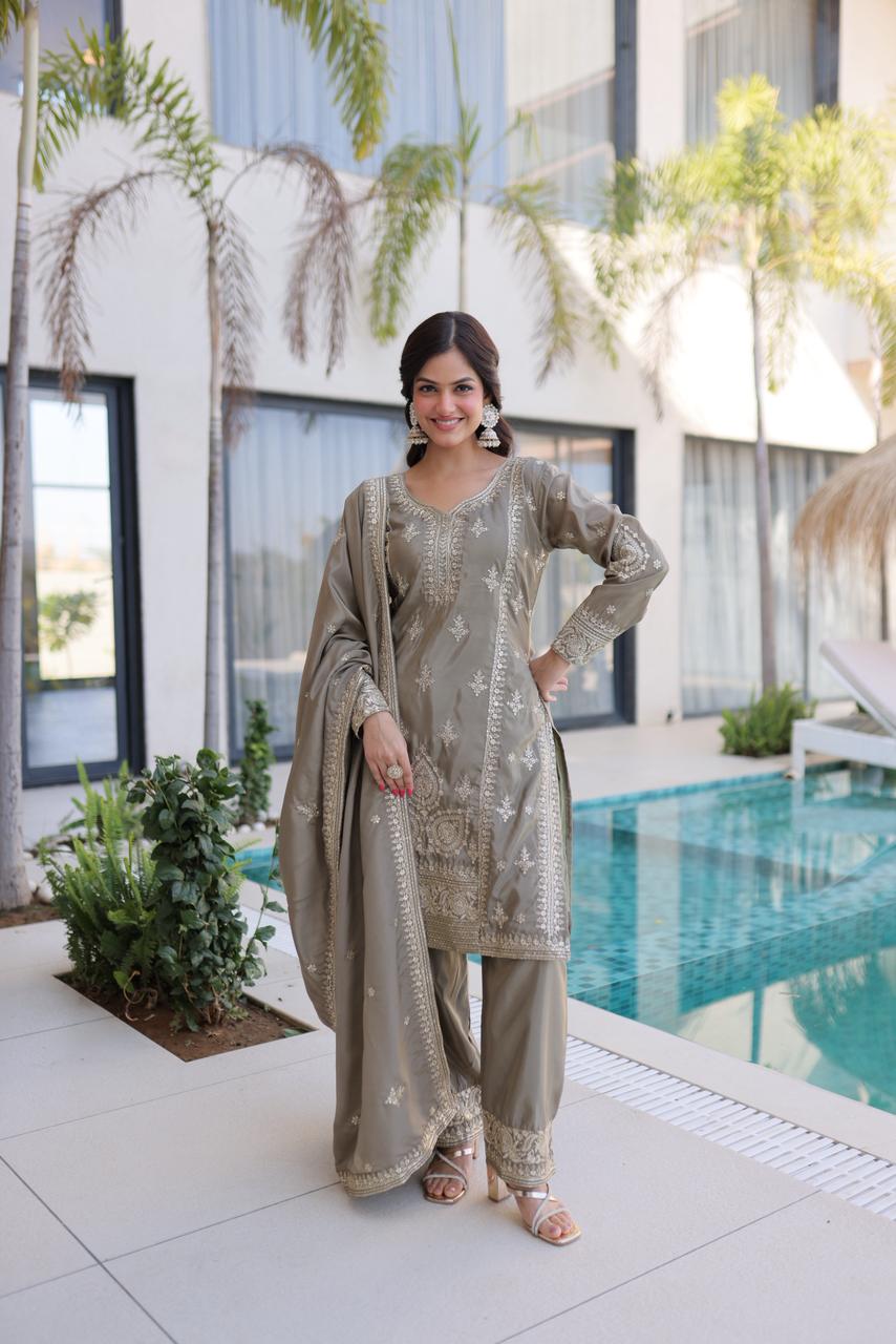 Mouse Urja Thread Embroidered work Kurta Set