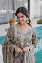 Mouse Urja Thread Embroidered work Kurta Set