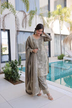 Mouse Urja Thread Embroidered work Kurta Set