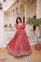 Mohini Crunchy with embroidery work Gown