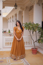 Pravika Crunchy with embroidery work Gown