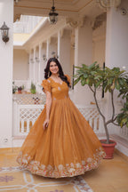 Pravika Crunchy with embroidery work Gown