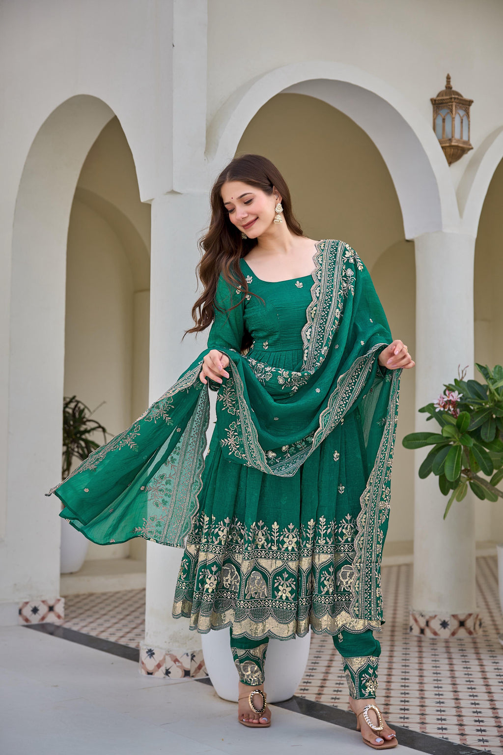 Rama Crunchy Silk Embroidery with Sequin Suit Set